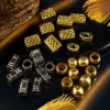 Golden hollowed-out rectangular beaded fashion versatile accessory, trendy and simple style plastic electroplated pendant clock, card head, pendant buckle, rope buckle, decorative buckle, DIY waistband rope head, hat rope head Specification image